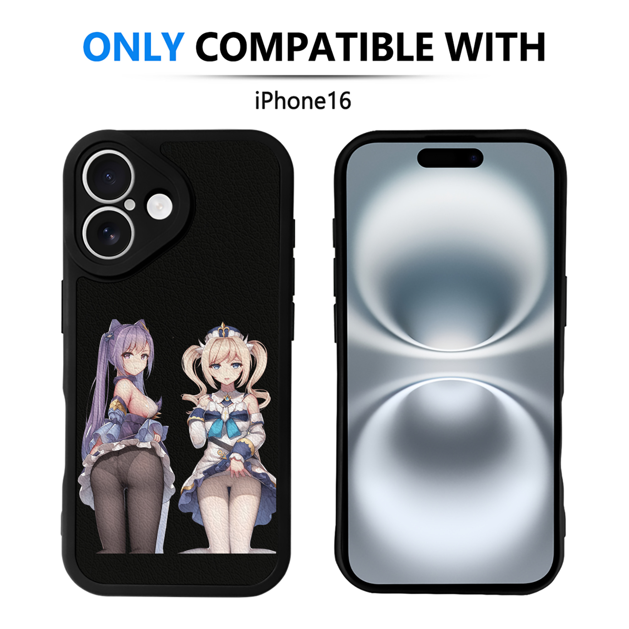 げんし神 刻晴 こくせい genshin Kokusei 【iPhone 16シリーズ対応】シリコンスマホケース（レザー調） 材質：シリコン